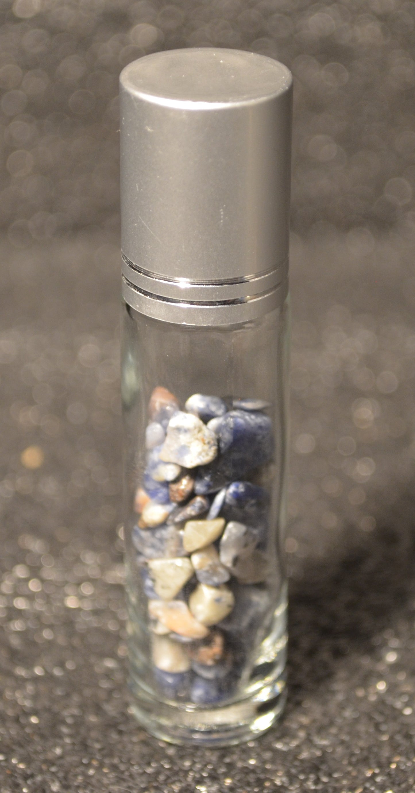FLOURITE ROLLER BALL / GEM FILLED GLASS BOTTLE 10ML