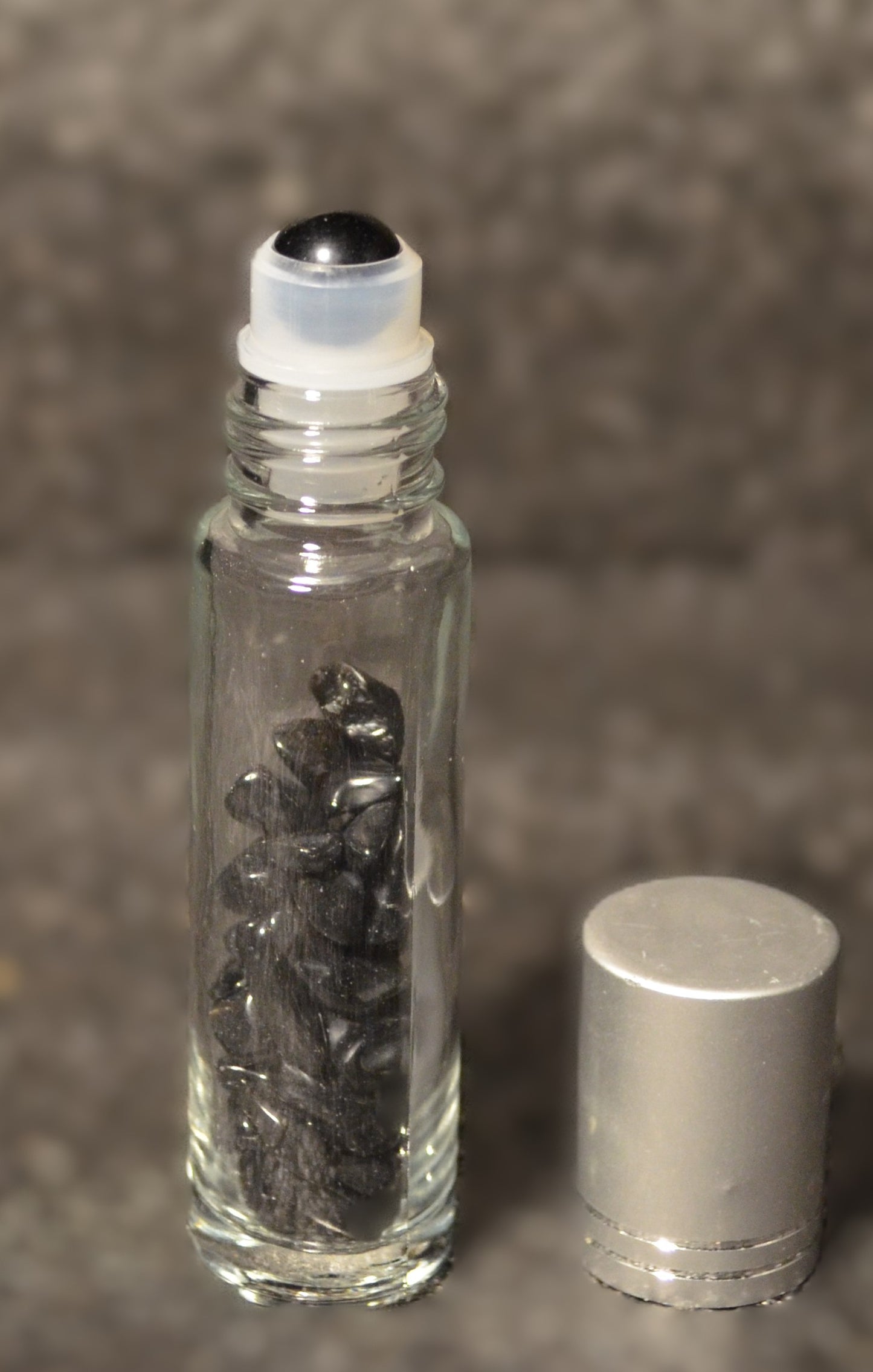 BLACK PEPPER TEAKEOOD BLACK OBSIDIAN ROLLER BALL / GEM FILLED 10ML