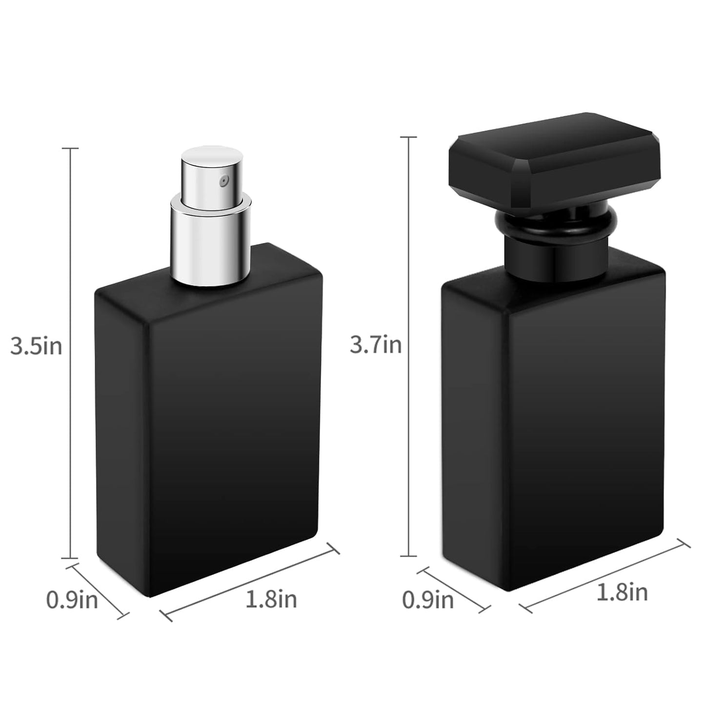 JAMES WOODS MATTE BLACK SQUARE GLASS 30ML