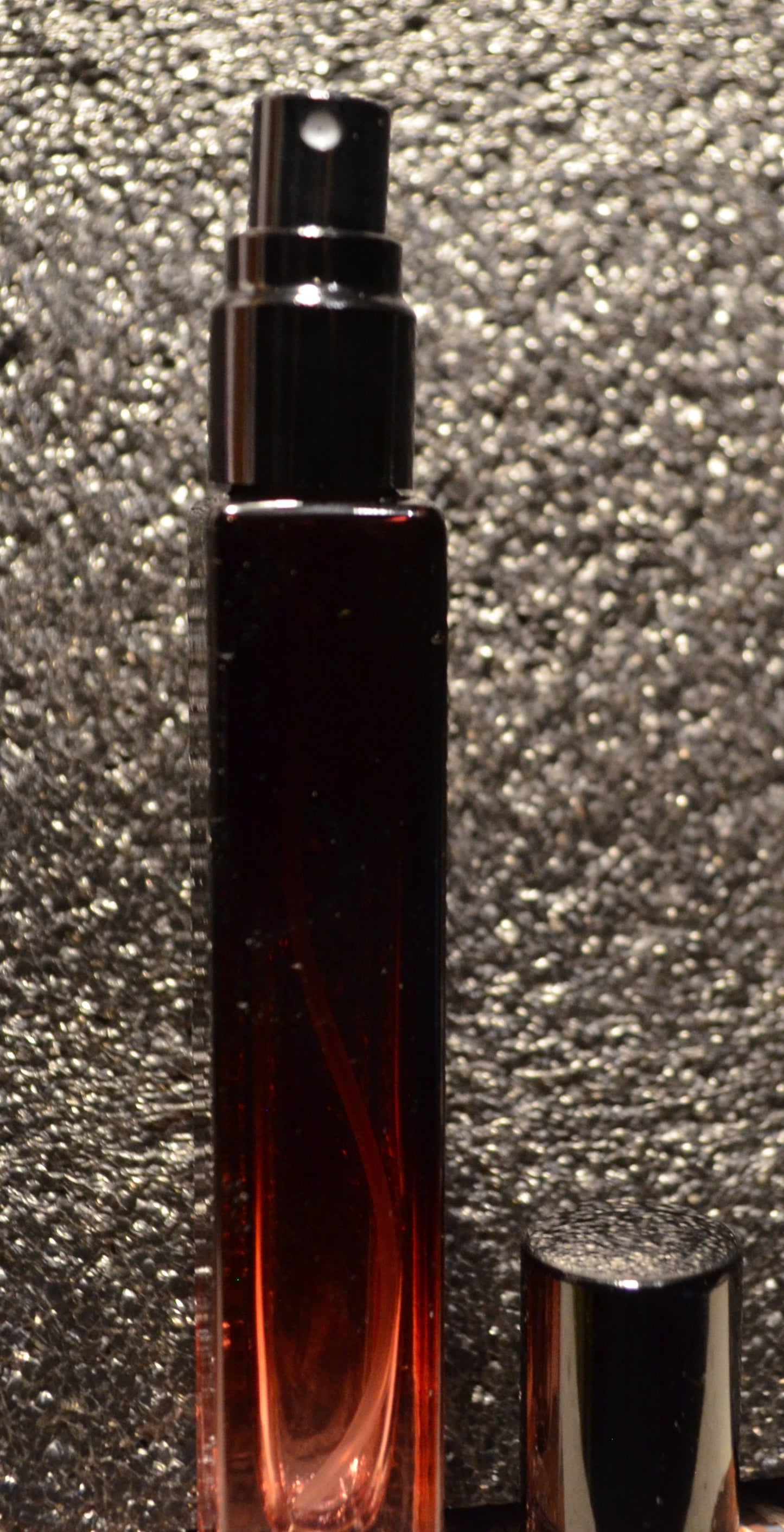 10ML TALL RED GLASS BOTTLE