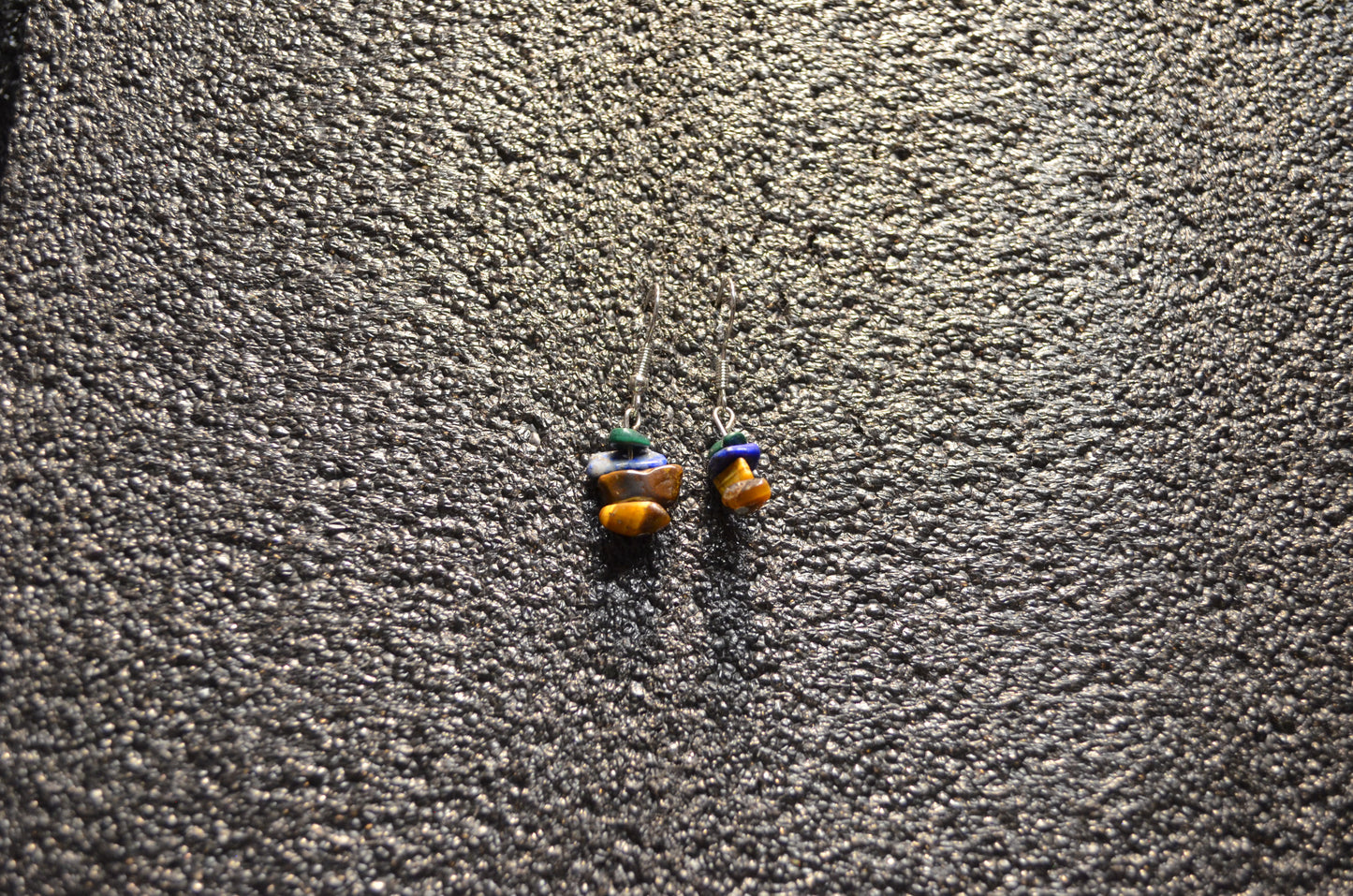 TIGER EYE JADE GEM STONE EAR RINGS