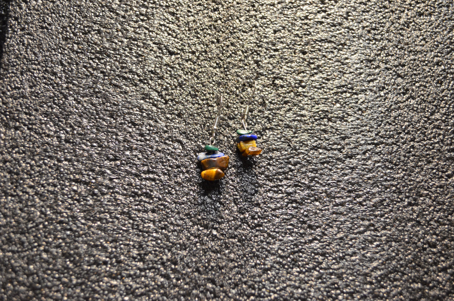 TIGER EYE JADE GEM STONE EAR RINGS