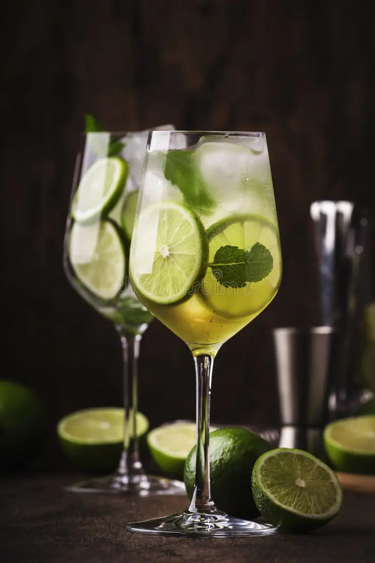 WINE MOJITO OVAL FANCY GLASS BOTTLE 100ML